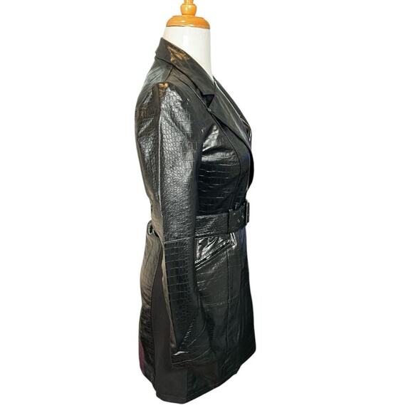 French Connection Clancy Belted Mini Dress Blackout Size 4 NWT Two Side Pockets - Picture 8 of 16